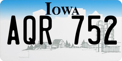 IA license plate AQR752