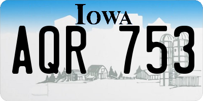 IA license plate AQR753