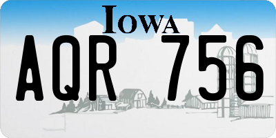 IA license plate AQR756