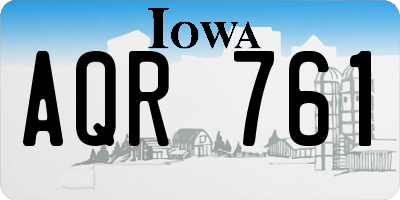 IA license plate AQR761