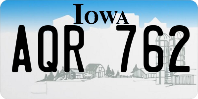 IA license plate AQR762