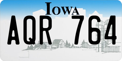 IA license plate AQR764