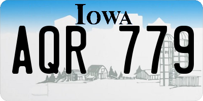 IA license plate AQR779