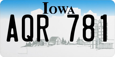 IA license plate AQR781