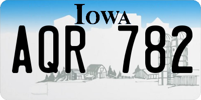 IA license plate AQR782