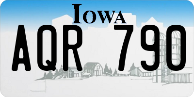 IA license plate AQR790