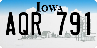 IA license plate AQR791