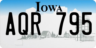 IA license plate AQR795