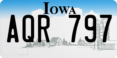 IA license plate AQR797