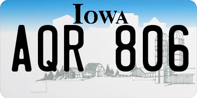 IA license plate AQR806