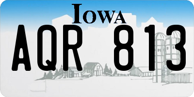 IA license plate AQR813