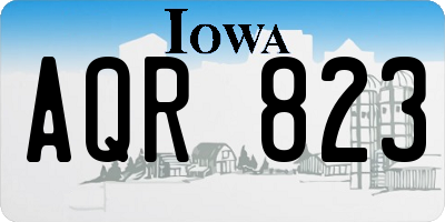 IA license plate AQR823