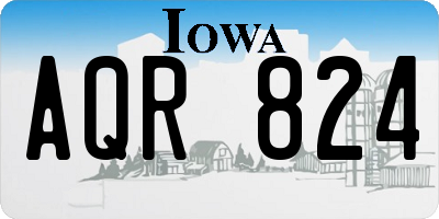 IA license plate AQR824