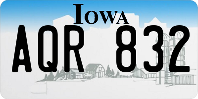 IA license plate AQR832