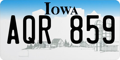 IA license plate AQR859