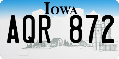 IA license plate AQR872