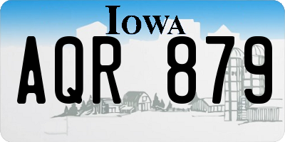 IA license plate AQR879