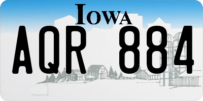 IA license plate AQR884
