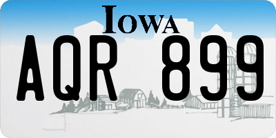 IA license plate AQR899