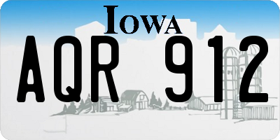 IA license plate AQR912