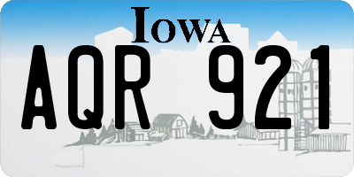 IA license plate AQR921