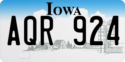 IA license plate AQR924