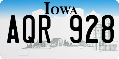 IA license plate AQR928