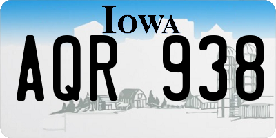 IA license plate AQR938