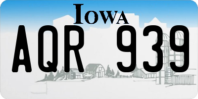 IA license plate AQR939