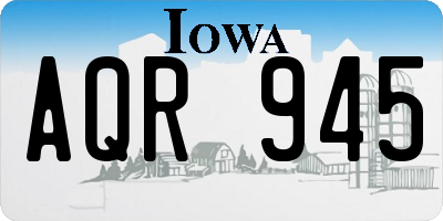 IA license plate AQR945