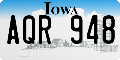 IA license plate AQR948