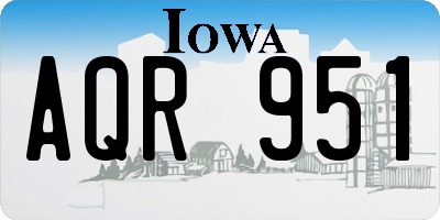 IA license plate AQR951
