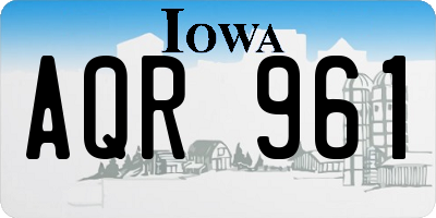 IA license plate AQR961