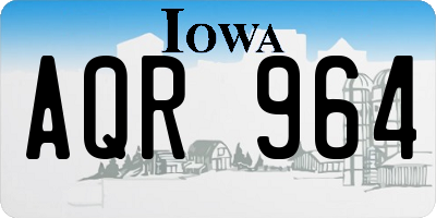 IA license plate AQR964