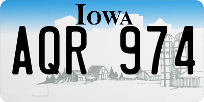 IA license plate AQR974
