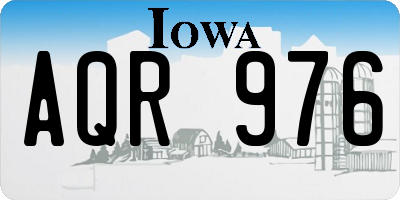 IA license plate AQR976