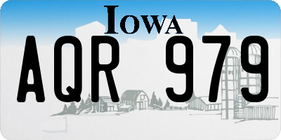 IA license plate AQR979