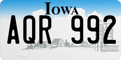 IA license plate AQR992