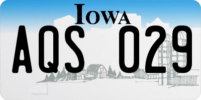 IA license plate AQS029