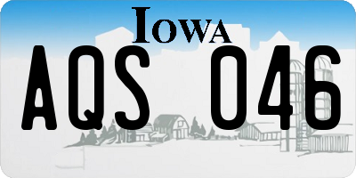 IA license plate AQS046