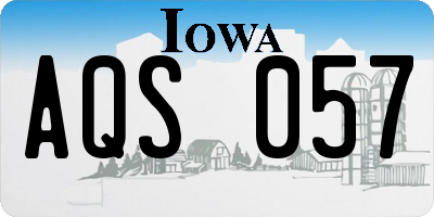 IA license plate AQS057