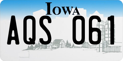 IA license plate AQS061