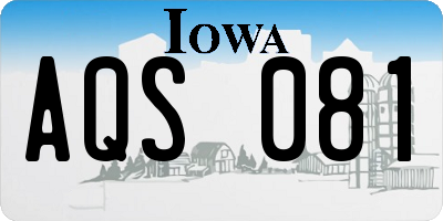 IA license plate AQS081