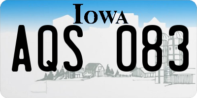 IA license plate AQS083
