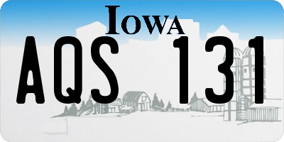 IA license plate AQS131
