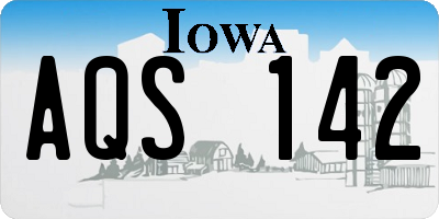 IA license plate AQS142