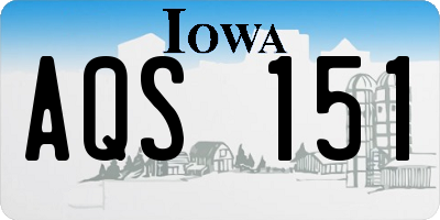 IA license plate AQS151