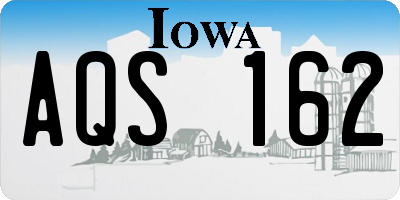 IA license plate AQS162