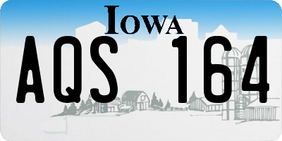 IA license plate AQS164