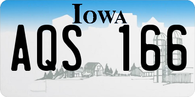 IA license plate AQS166